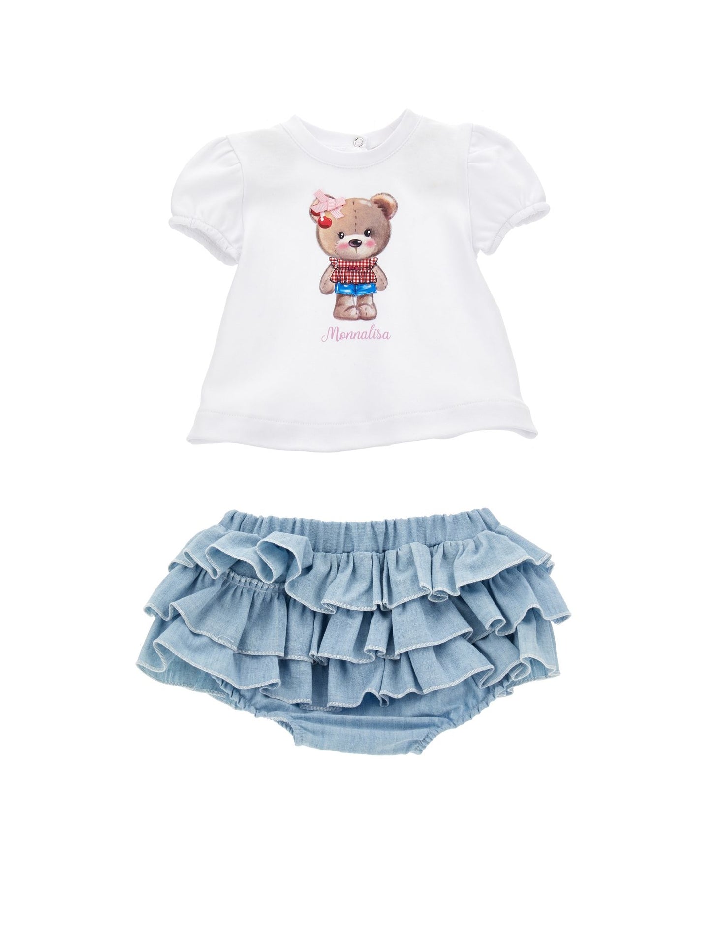 Two-piece set with teddy bear