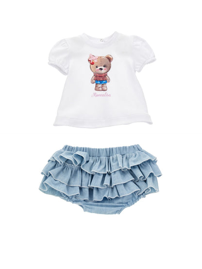 Two-piece set with teddy bear