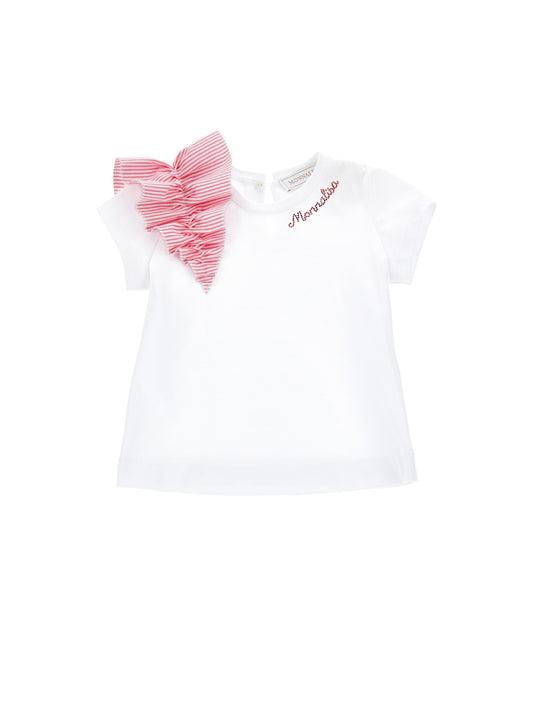 Organic cotton ruffle T-shirt