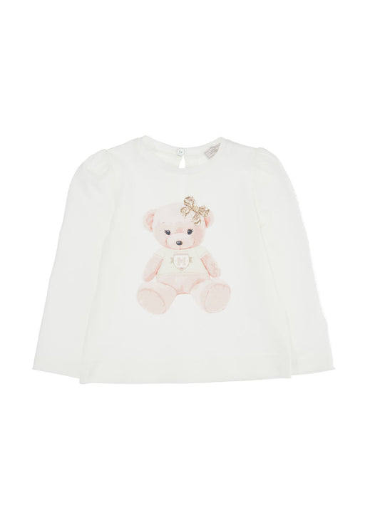 T-shirt en jersey à manches longues en peluche