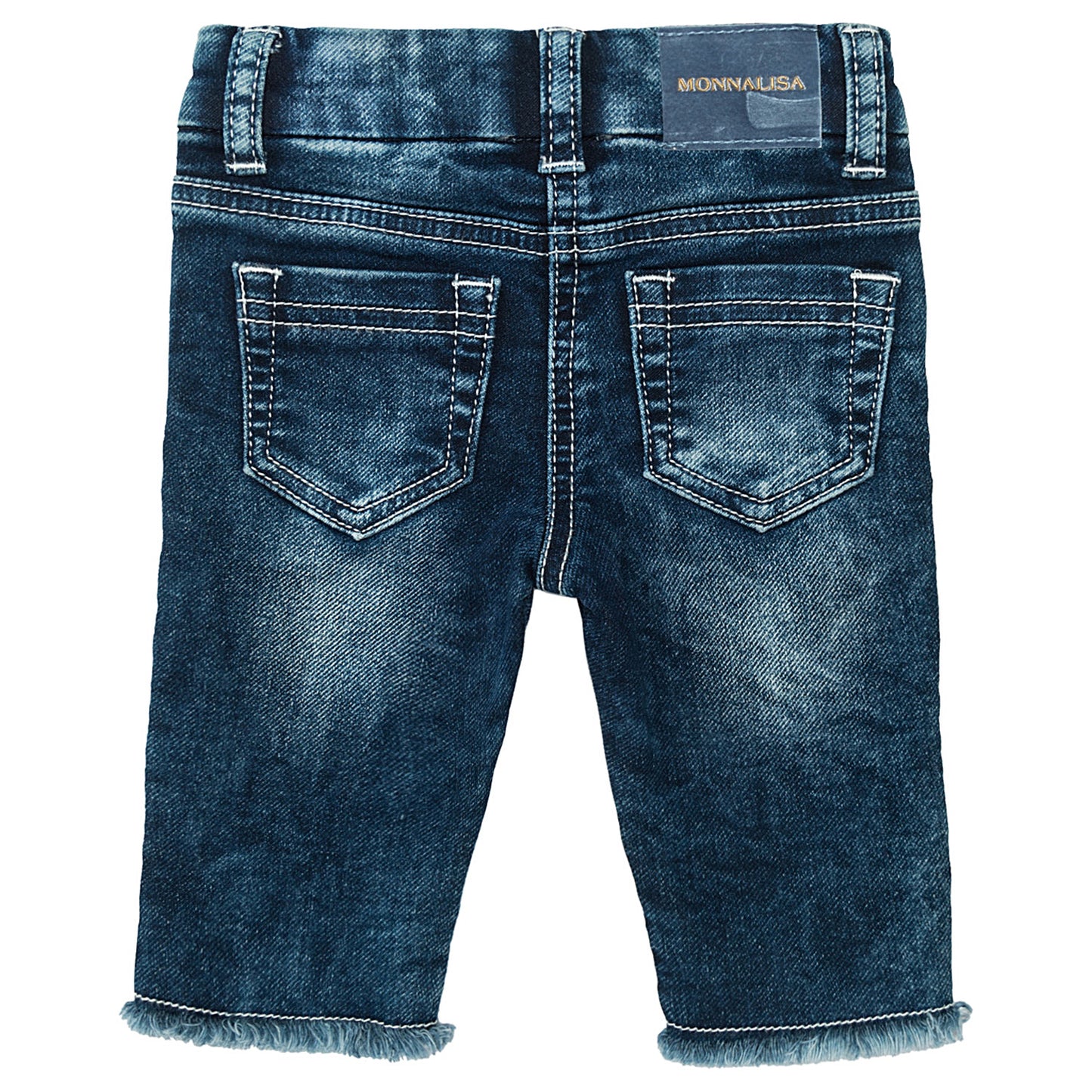 Jeans with embroidered daisies