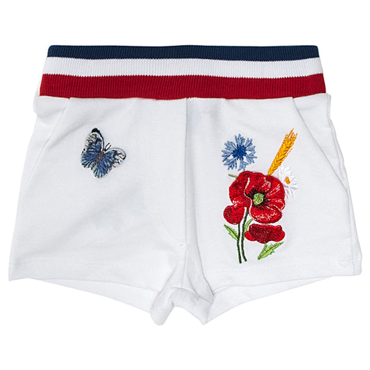 Embroidered sweatshirt shorts