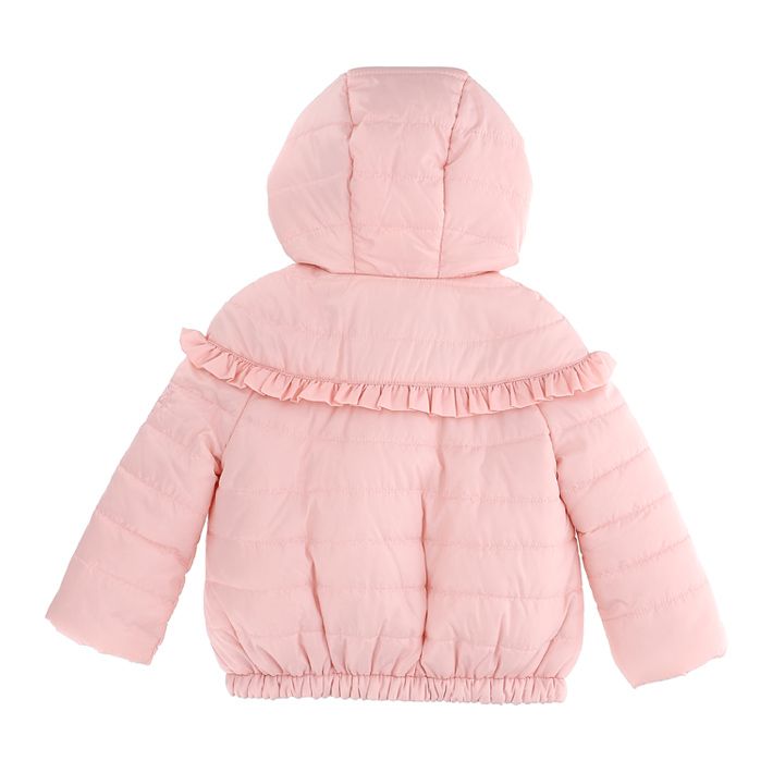Extra light nylon jacket with ruffles