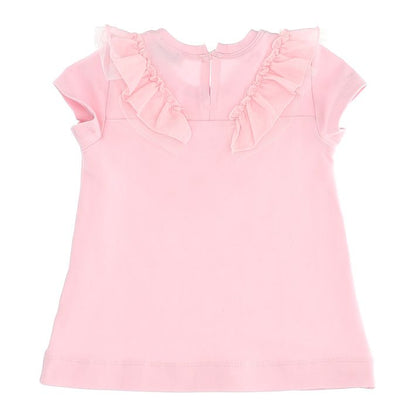 Girls' T-shirt with V-neck and print