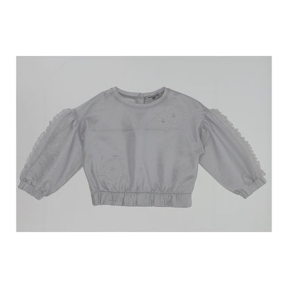Lurex sweatshirt with ruffles