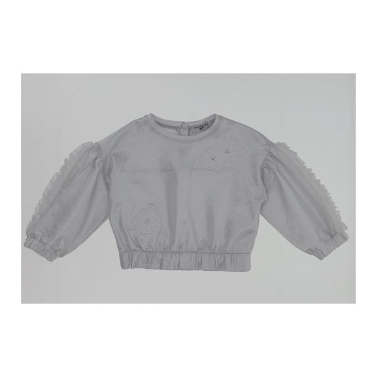 Lurex sweatshirt with ruffles