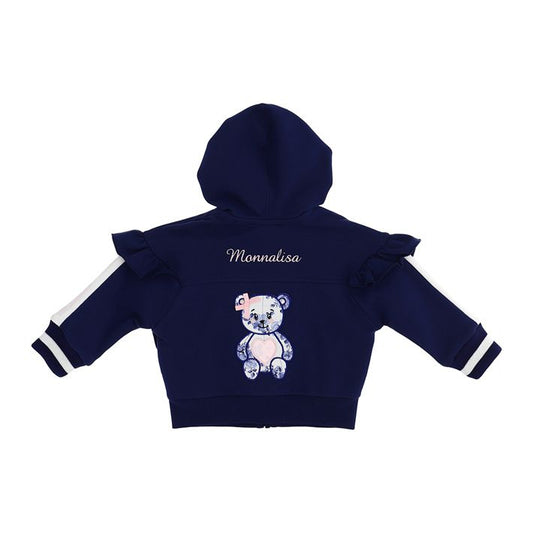 Felpa corta per bambina con rouches