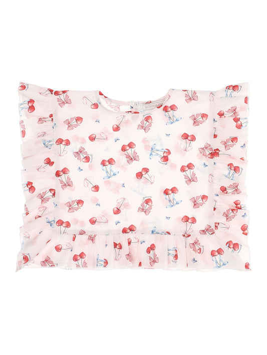 Cherry print muslin kaftan