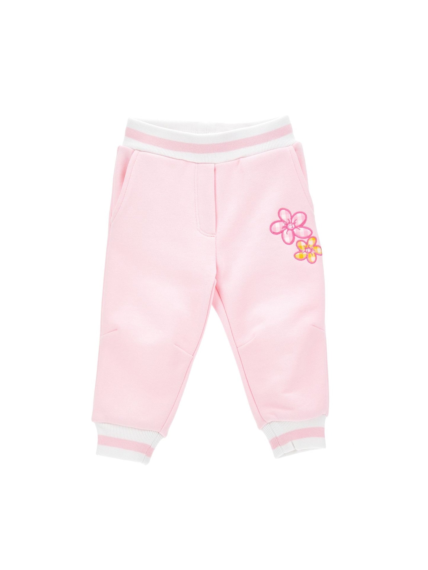 Jogger sweatshirt embroidered with flowers