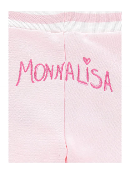 Jogger sweatshirt embroidered with flowers