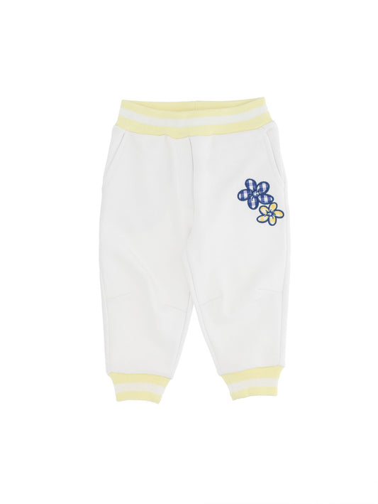 Jogger sweatshirt embroidered with flowers