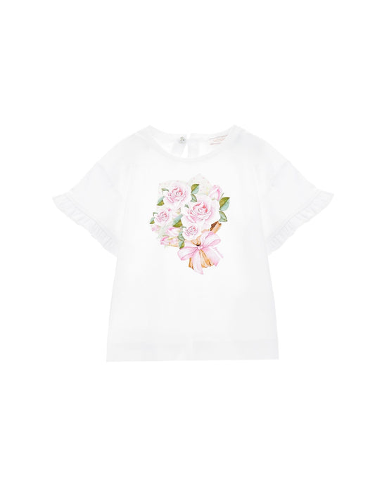 T-shirt stampa bouquet