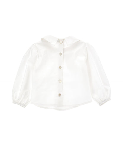 Poplin shirt with bow
