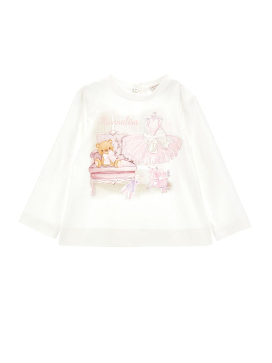 Ballet print cotton T-shirt