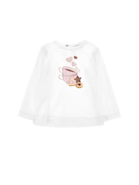 Jersey T-shirt with sweet print