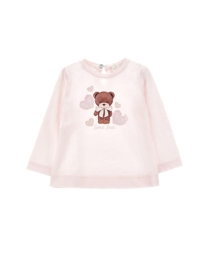 Jersey T-shirt with teddy bear print