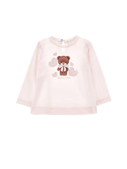 Jersey T-shirt with teddy bear print