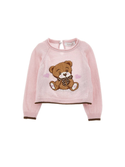 Supersoft pullover with teddy bear inlay