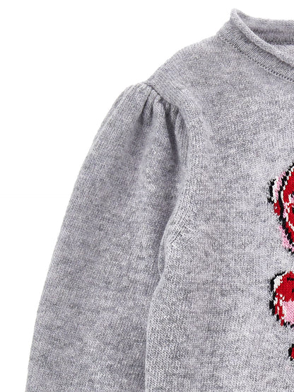 Supersoft sweater with rose