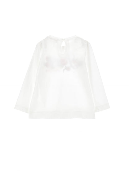 T shirt jersey stampa rosa strass