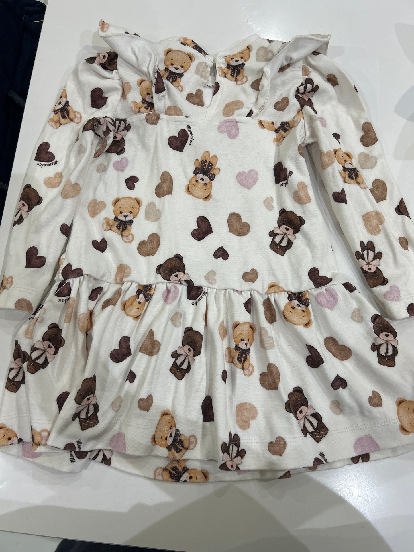 Abito jersey con balza