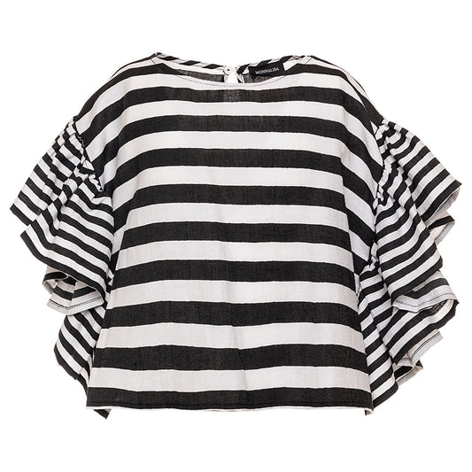 Striped piquet top