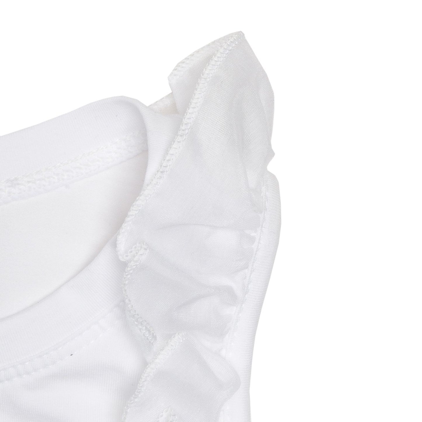 Top with lurex written frill