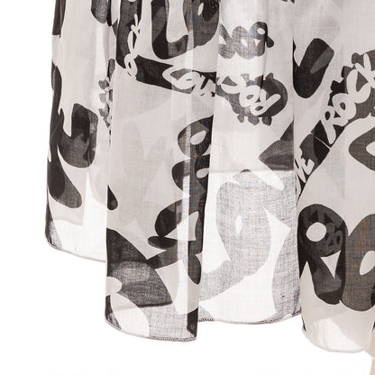 Optical muslin skirt, flounce