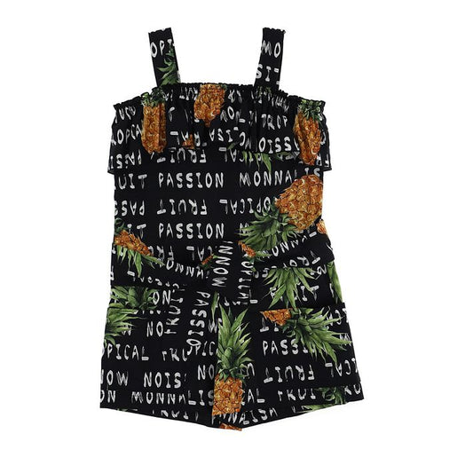 Printed poplin jumpsuit