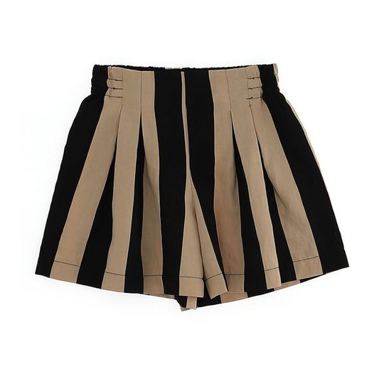 Striped viscose shorts