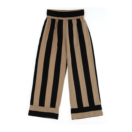 Striped cotton trousers