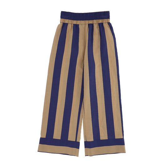 Striped cotton trousers