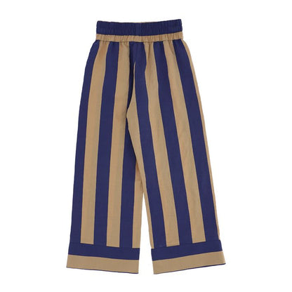 Striped cotton trousers