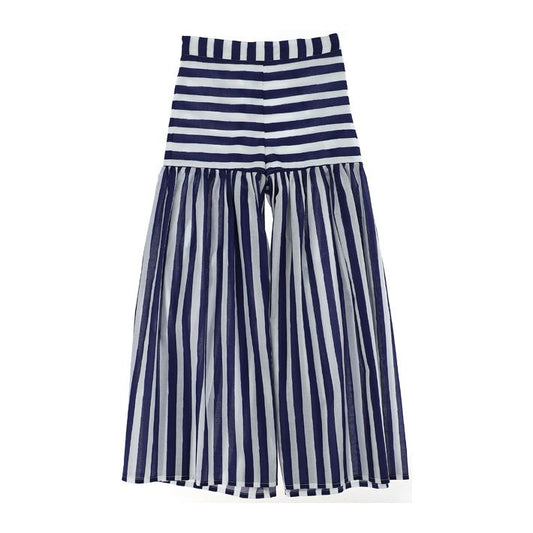 Striped muslin trousers
