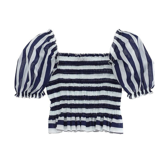 Striped muslin top