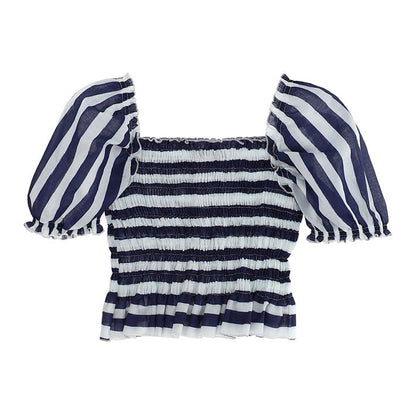 Striped muslin top