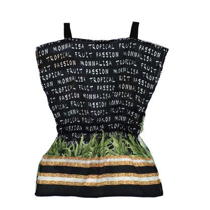 Printed satin top