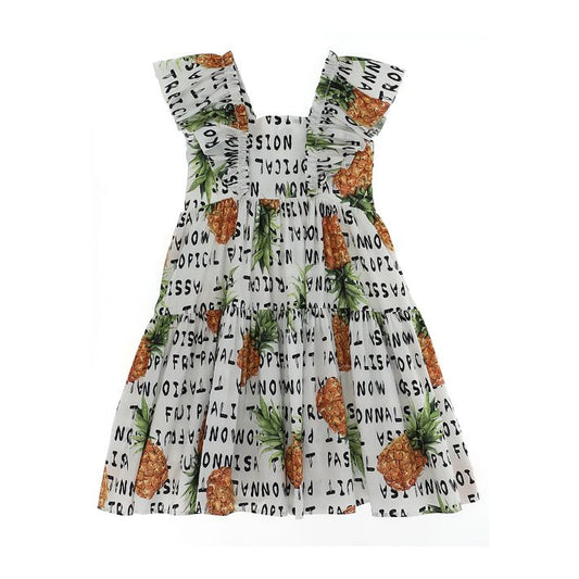 Printed poplin dress