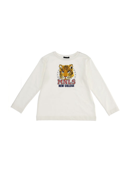 Tiger print jersey T-shirt