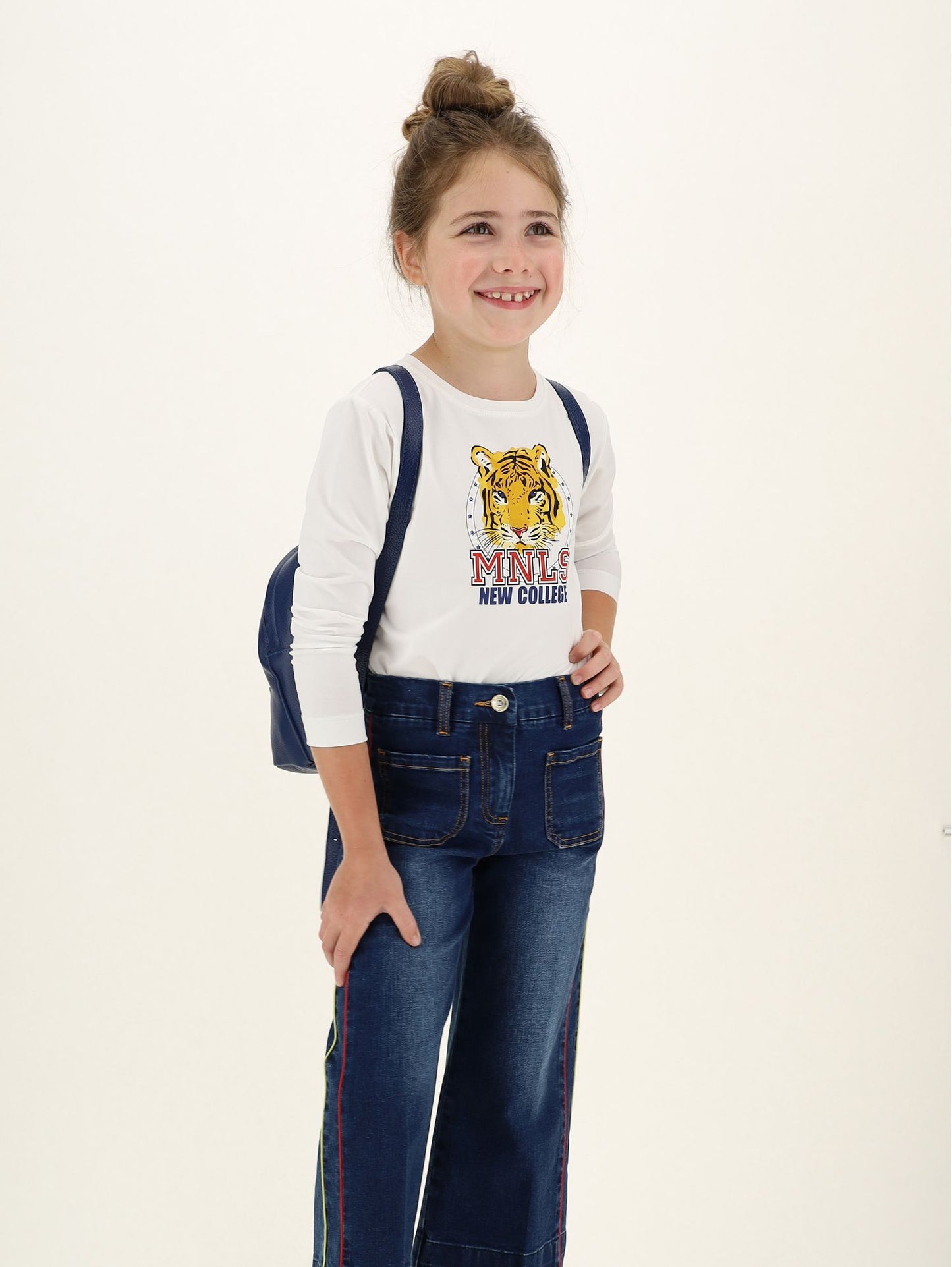 Tiger print jersey T-shirt