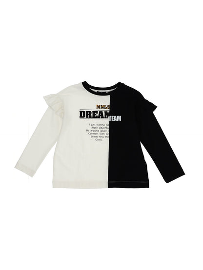 Jersey T-shirt with ruffles