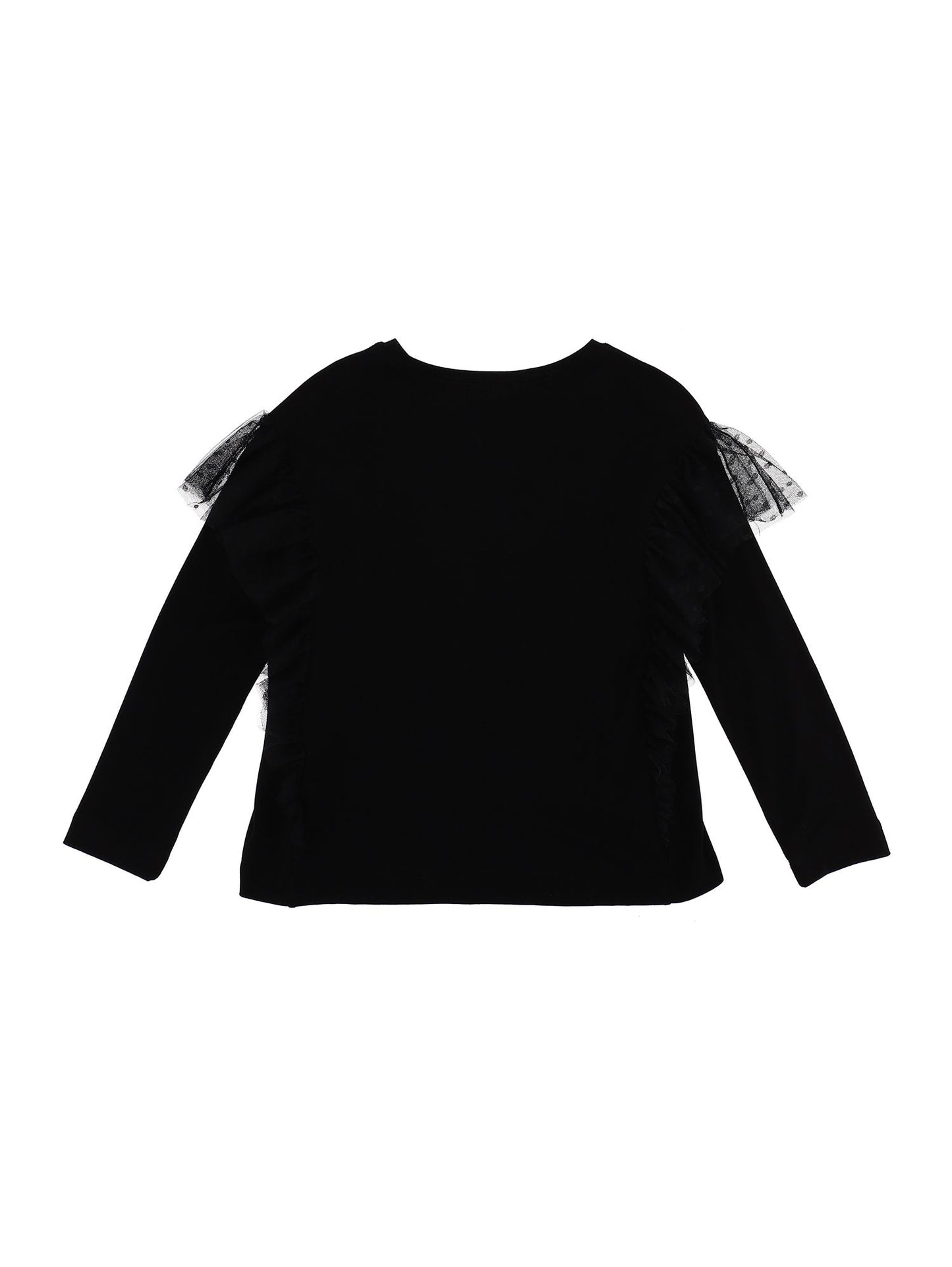 Jersey and tulle T-shirt