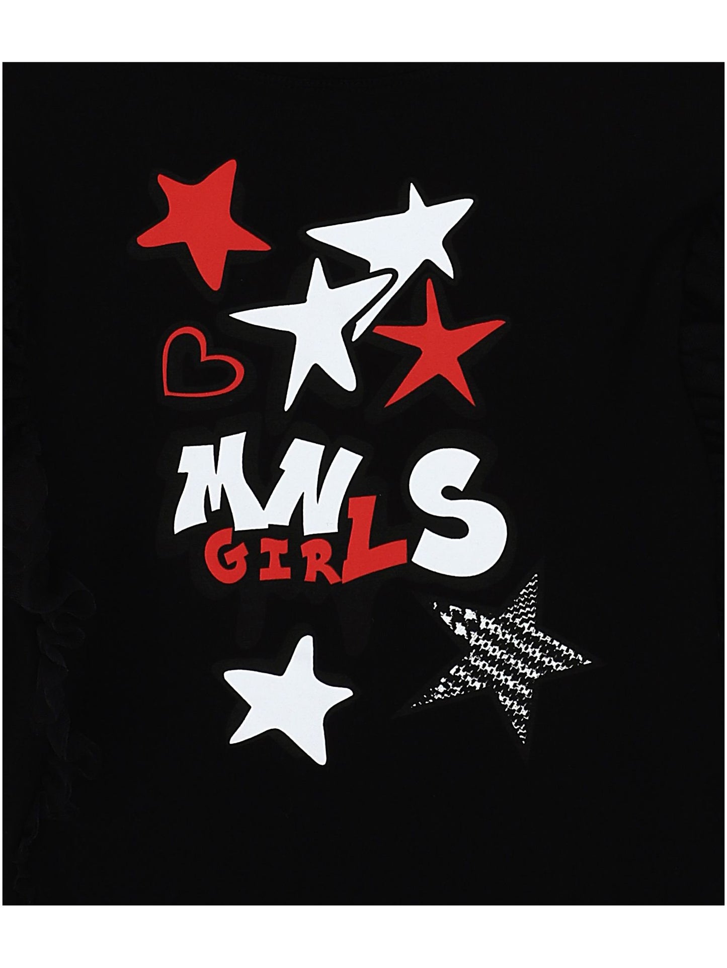 Jersey and tulle T-shirt