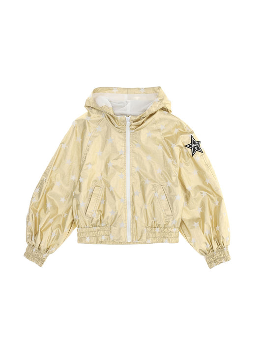 Laminated star windbreaker jacket