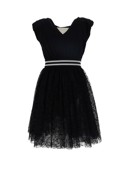 Tuta jersey stampa stelle gonna tulle