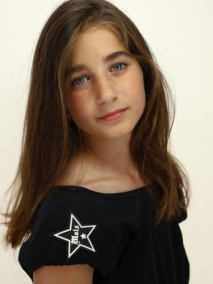 Tuta jersey stampa stelle gonna tulle