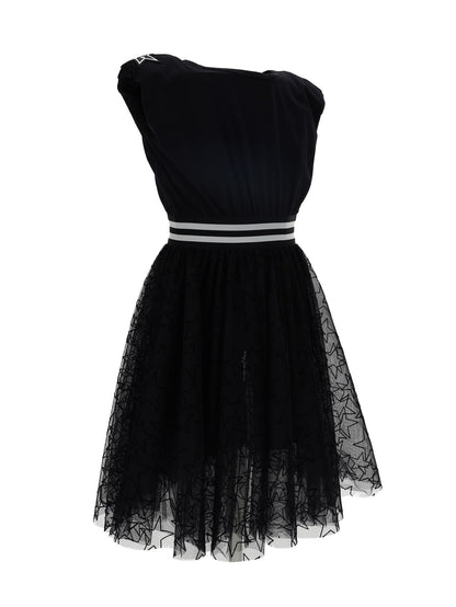 Tuta jersey stampa stelle gonna tulle