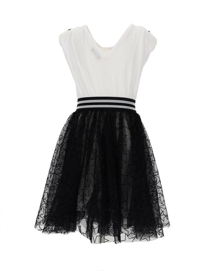 Tuta jersey stampa stelle gonna tulle