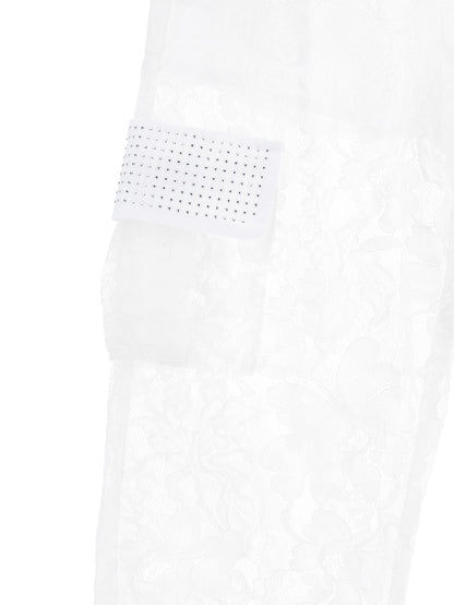 Rebrodé lace cargo trousers