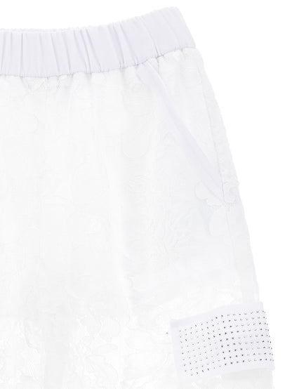 Rebrodé lace cargo trousers